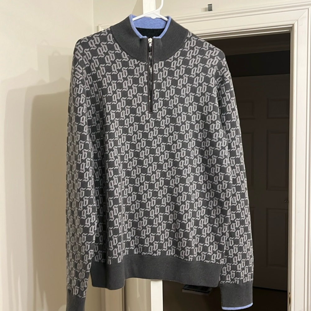 Greyson g sweater 1/4 zip grey like new size M